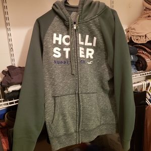Men's Hollister large green hoodie